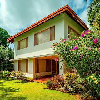 Modern Two-Story House with Garden
