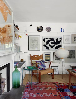 Eclectic Art-Filled Living Room