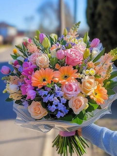 Colorful Spring Flower Bouquet