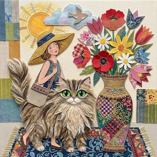 Cat with Flowers