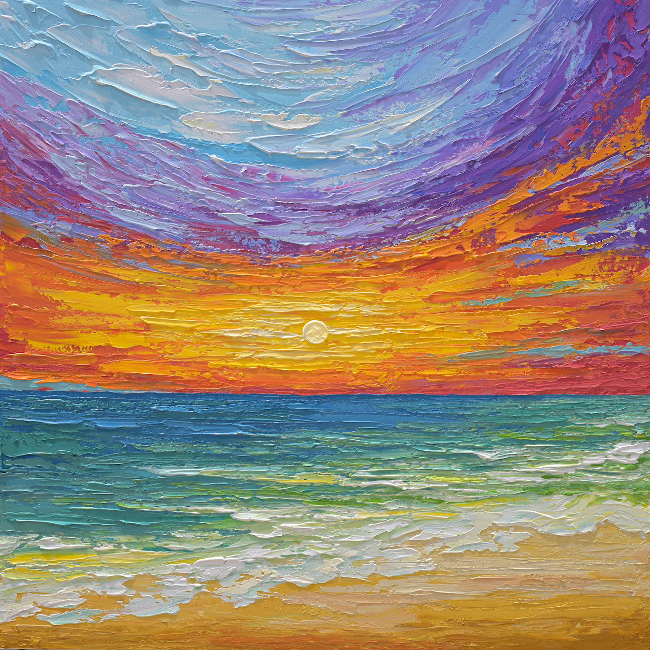 Ocean Sunset Painting