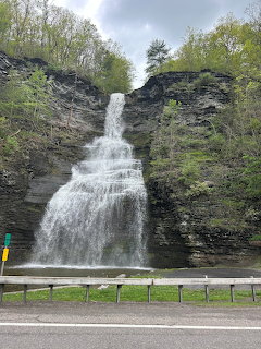 Cascading Waterfall Rock Face