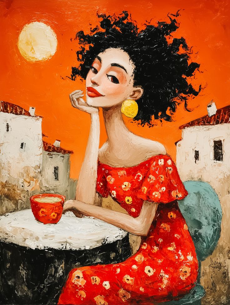 Woman in Red Dress