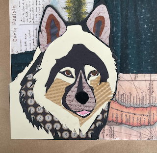 Husky Collage Art