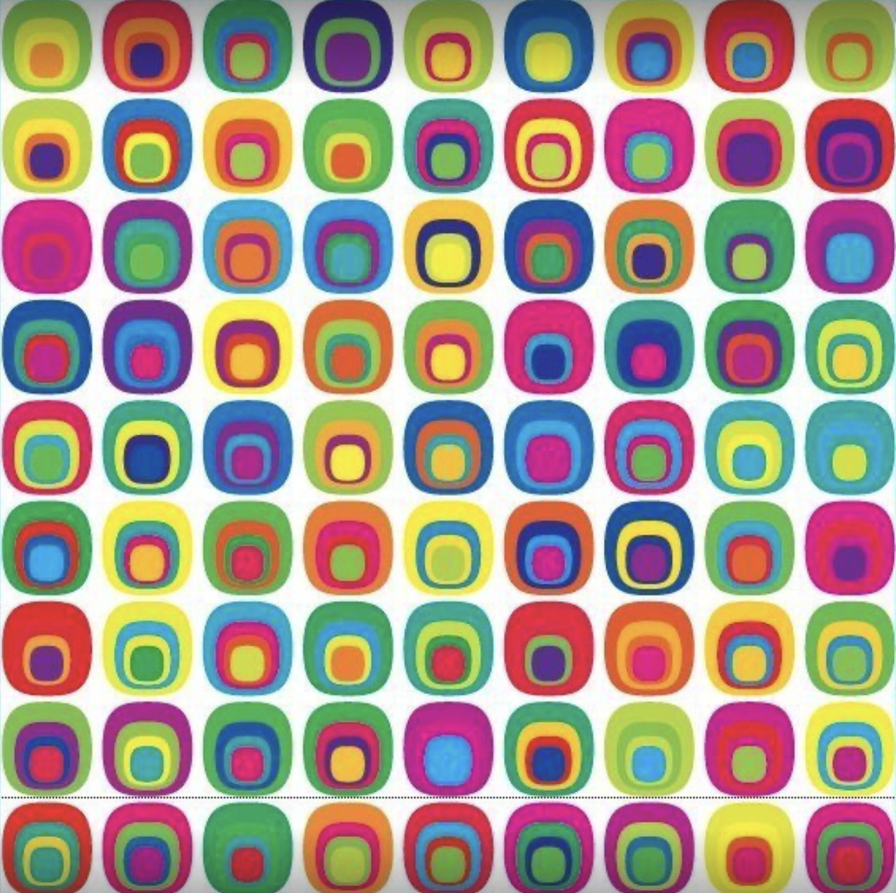 Colorful Concentric Squares Grid