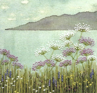 Lake and Flowers