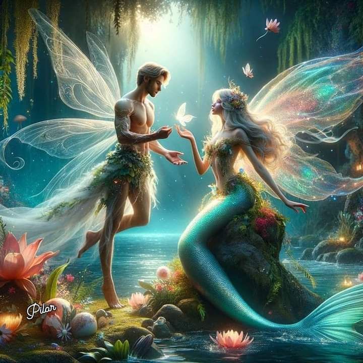 Fantasy Fairy Couple Enchanted Forest