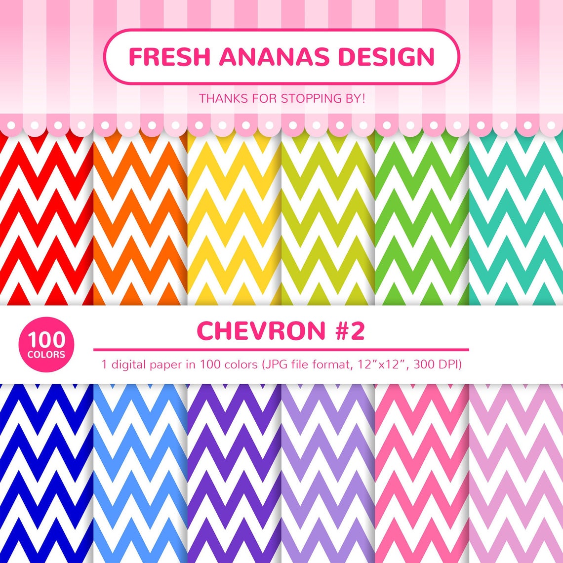 Colorful chevron zigzag patterns in rainbow gradient colors arranged in horizontal rows