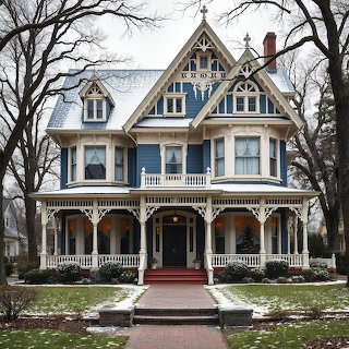 Victorian Mansion with Porch
