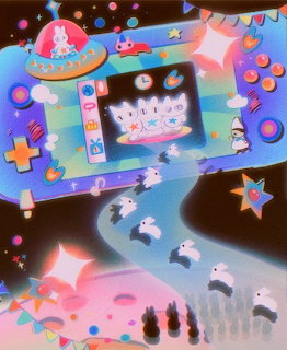 Kawaii Gaming Console Bunnies
