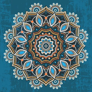 Blue and Gold Mandala