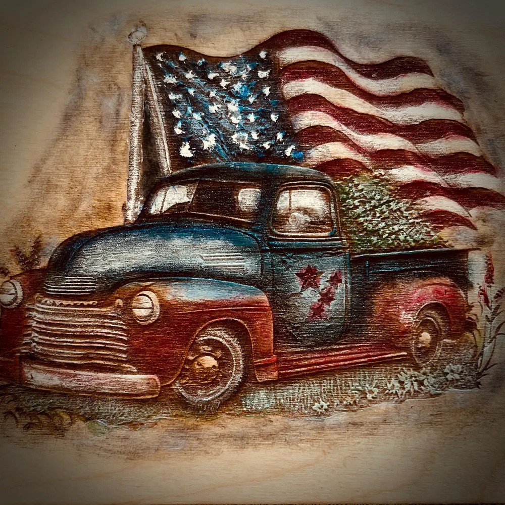Vintage Truck Flag