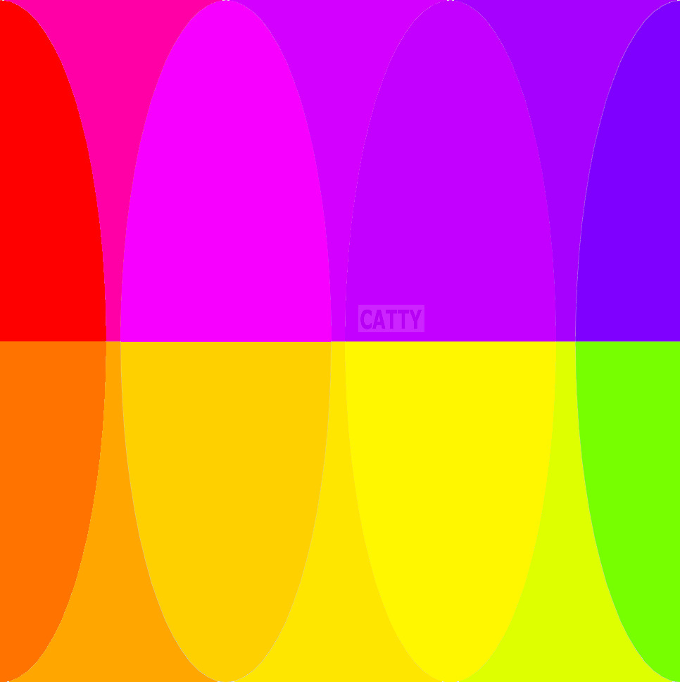 Abstract rainbow gradient with smooth overlapping curved waves in vibrant spectrum colors