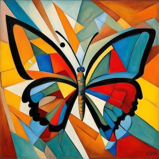 Geometric Butterfly Art