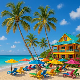 Tropical Beach Resort Paradise