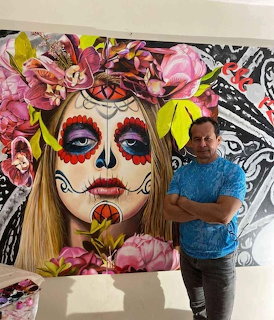 Sugar Skull Mural Artist