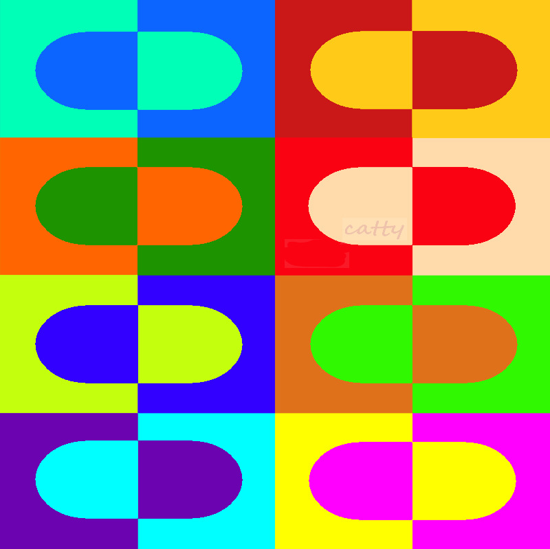 Colorful Pill Grid Pattern