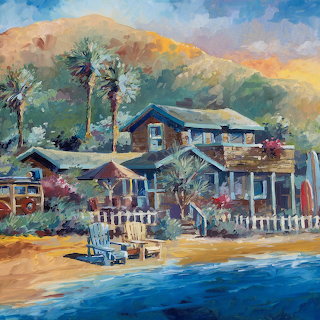 Coastal Beach House Painting