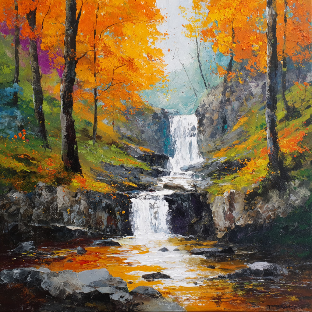 Autumn Forest Waterfall