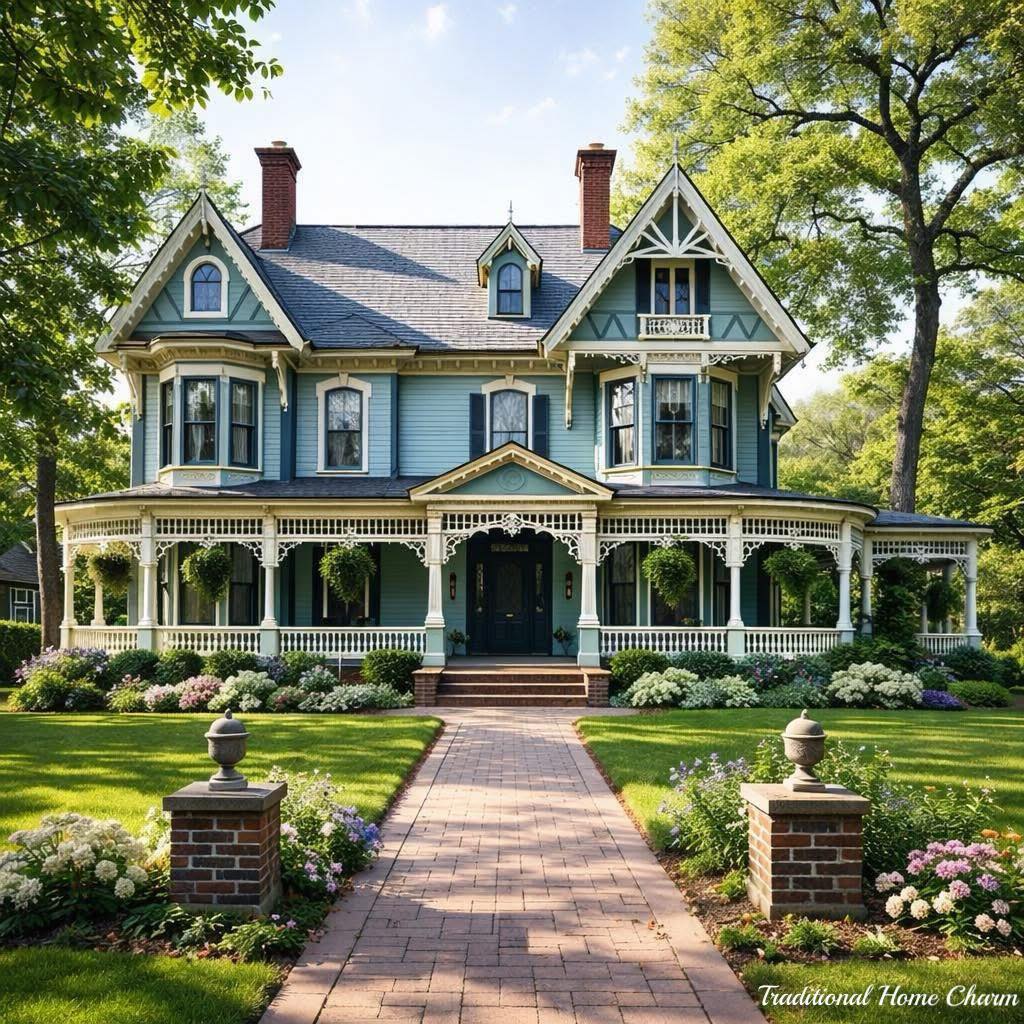 Victorian House with Wrap-Around Porch