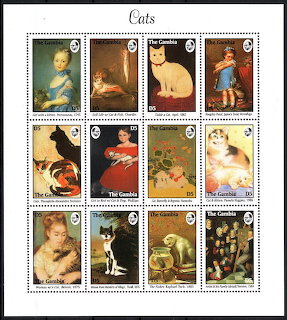 Cats Art Stamp Sheet