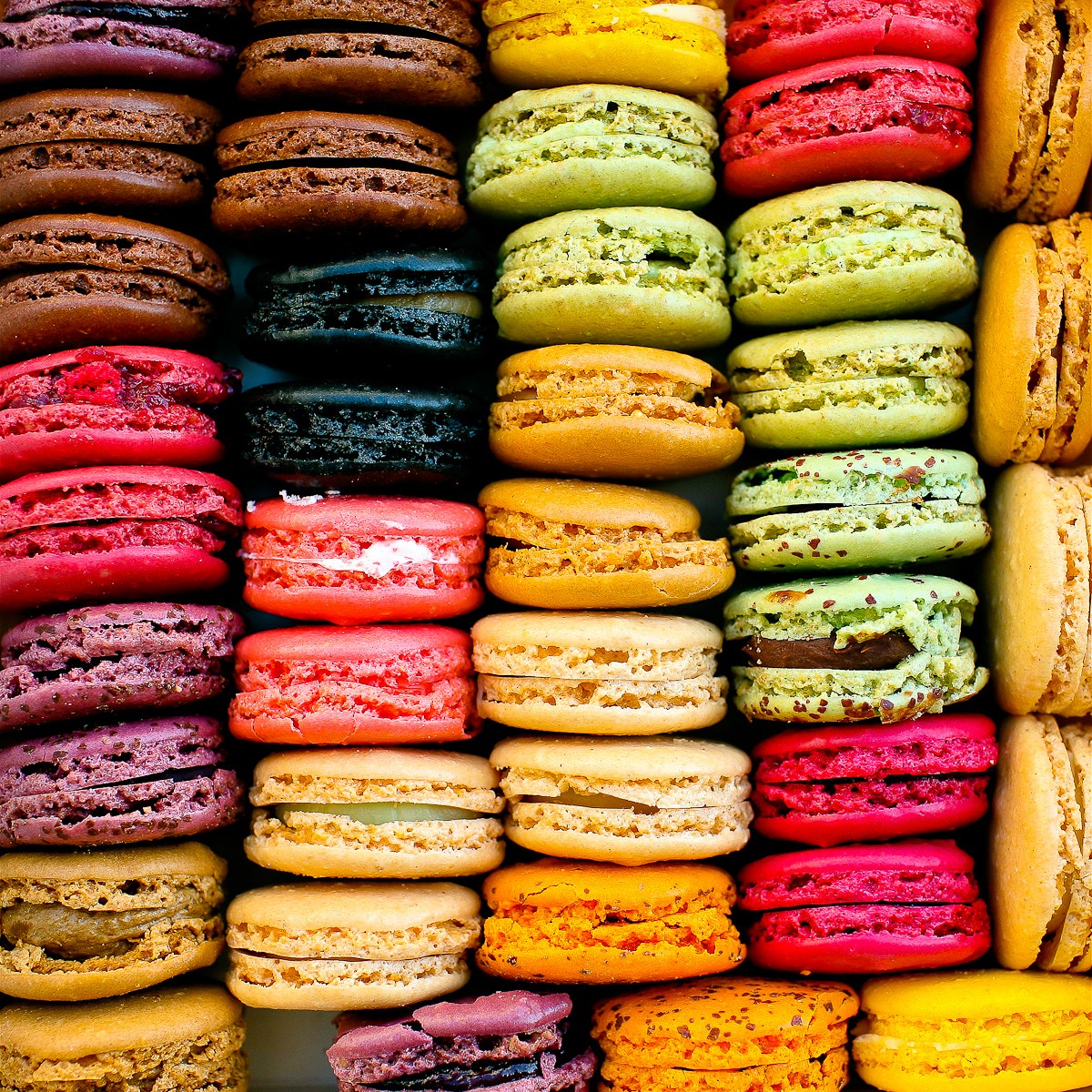 Colorful French Macarons