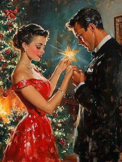 Christmas Couple Painting
