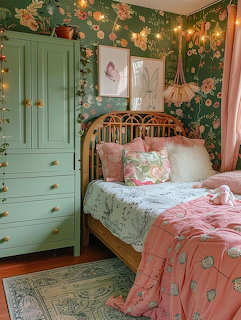 Cozy Floral Bedroom Interior