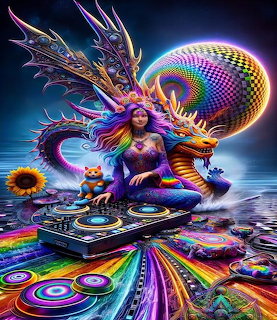 Female DJ Psychedelic Fantasy