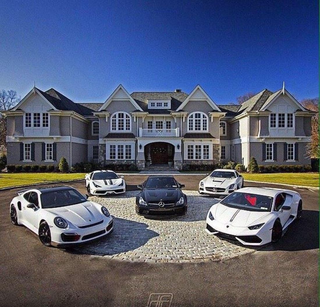 Luxury Mansion with Sports Cars