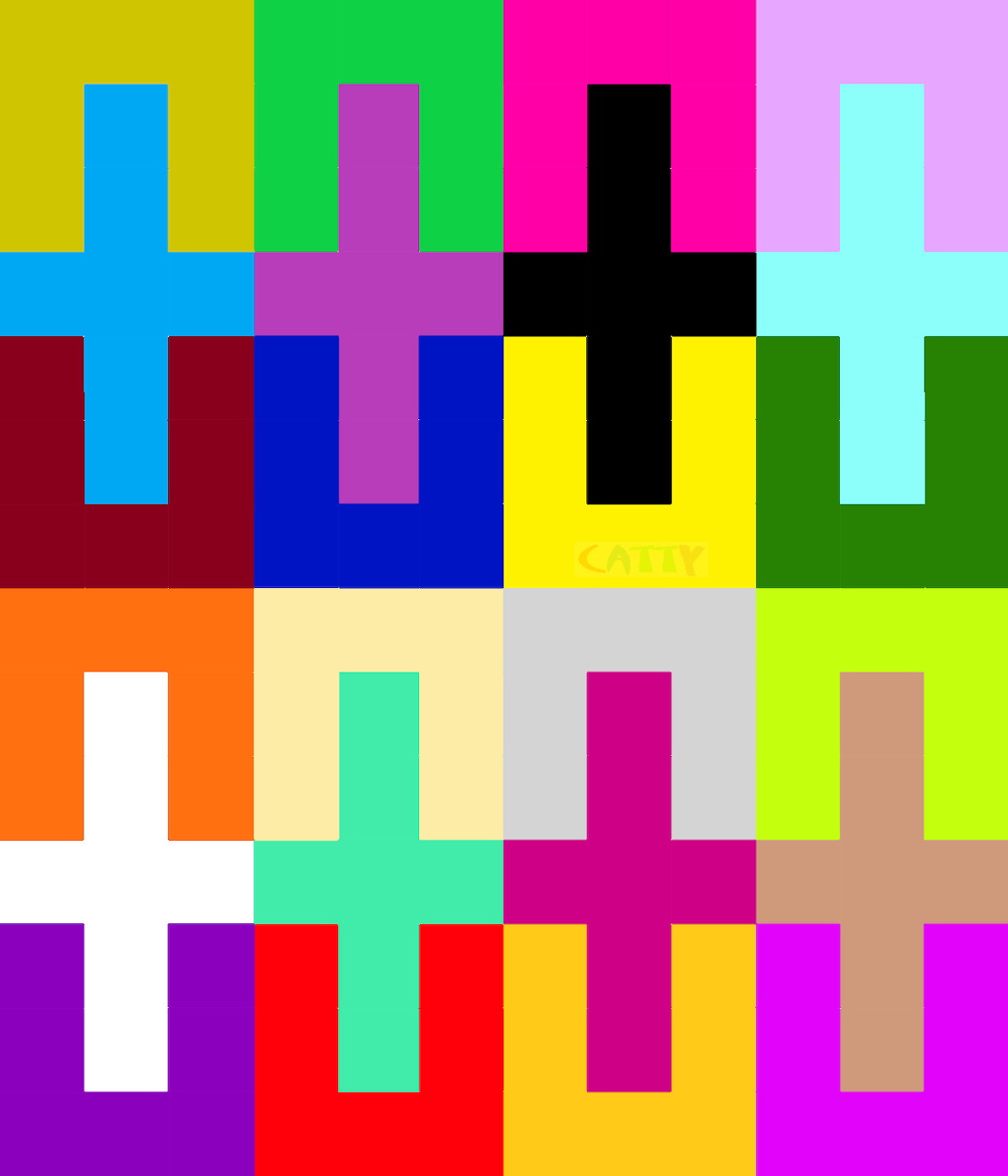 Colorful Cross Grid Pattern