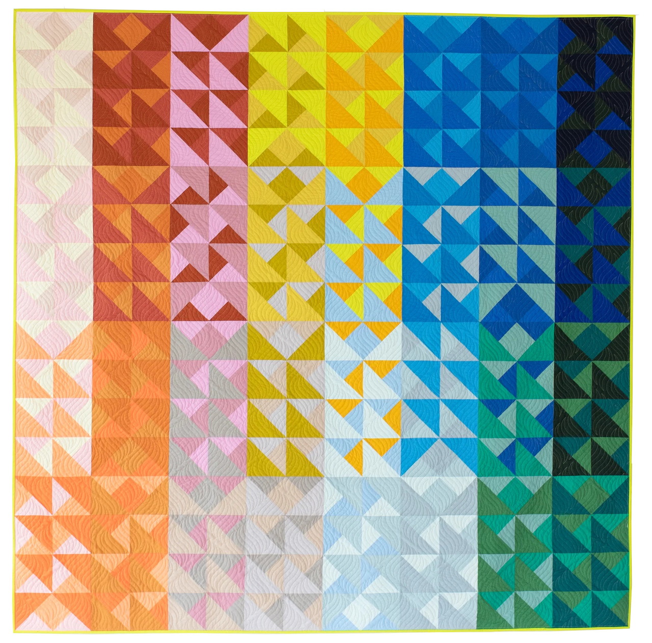 Rainbow Gradient Quilt Pattern