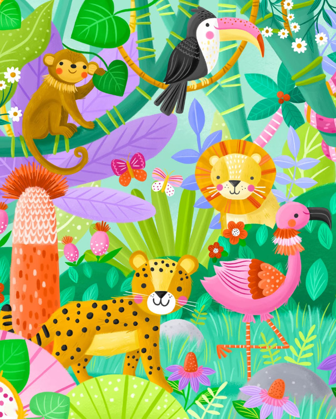 Cartoon Jungle Animals