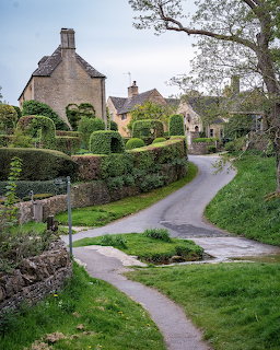 English Cotswold Village Lane