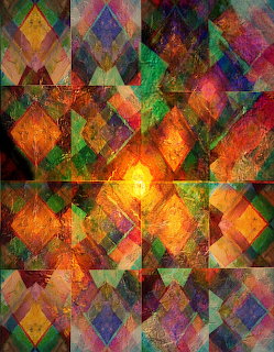 Colorful Abstract Diamond Squares