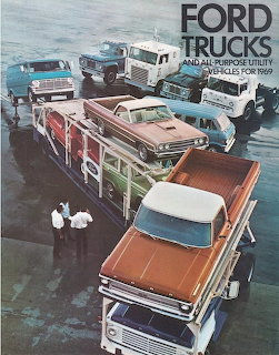1969 Ford Trucks brochure cover showing various Ford truck and utility vehicle models