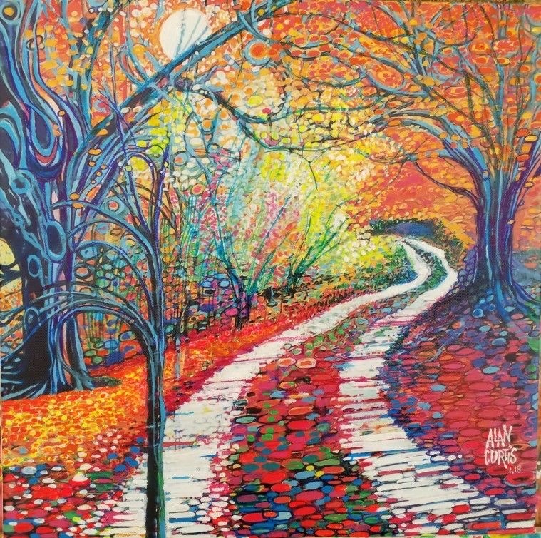 Alan Curtis Woodland Path Painting