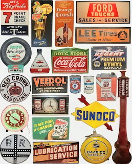 Vintage Automobilia Tin Signs