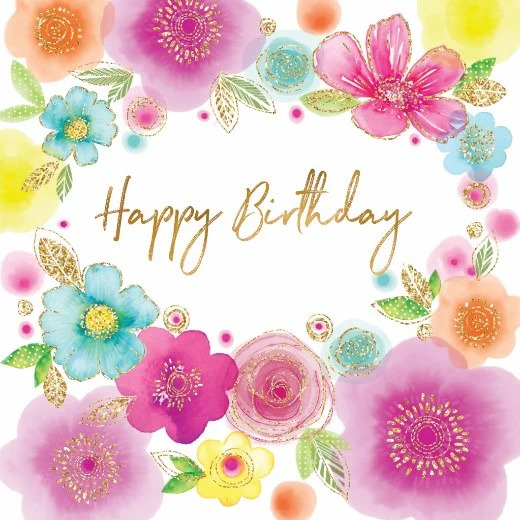 Happy Birthday Floral Card