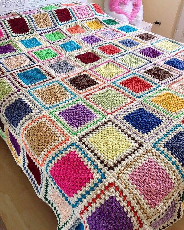 Crochet Granny Square Blanket