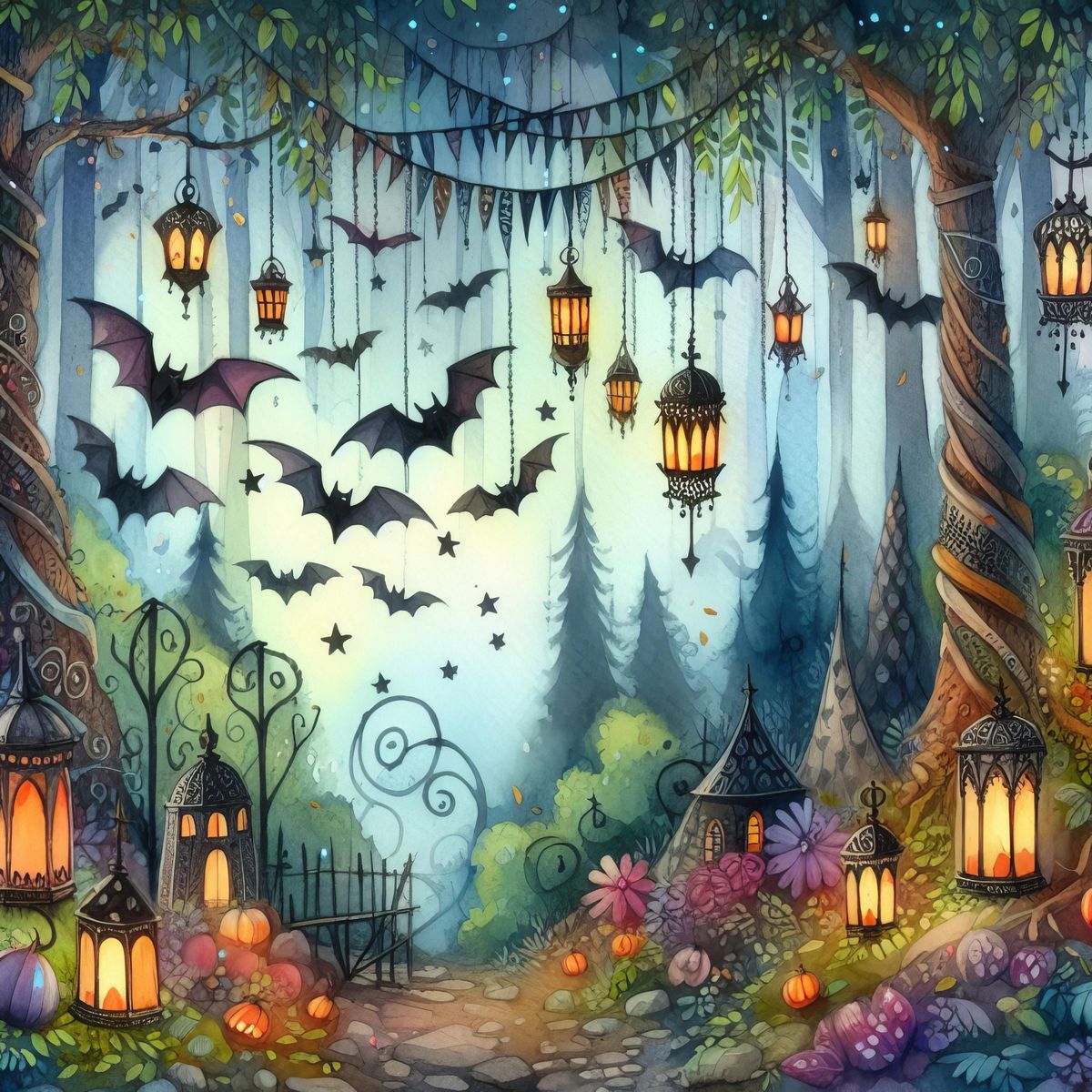 Enchanted Halloween Forest Path