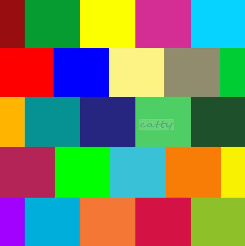 Grid of bright colored squares in various hues forming an abstract geometric pattern