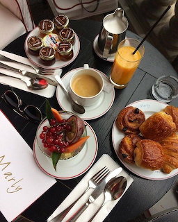 French Café Breakfast Spread