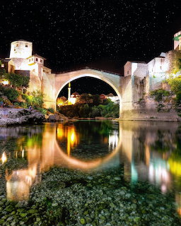 Mostar Bridge at Night