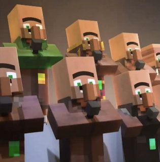 Blocky Villagers Group
