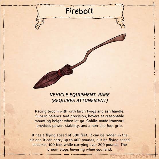 Firebolt Broom Illustration