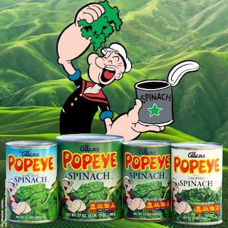 Popeye Eating Spinach