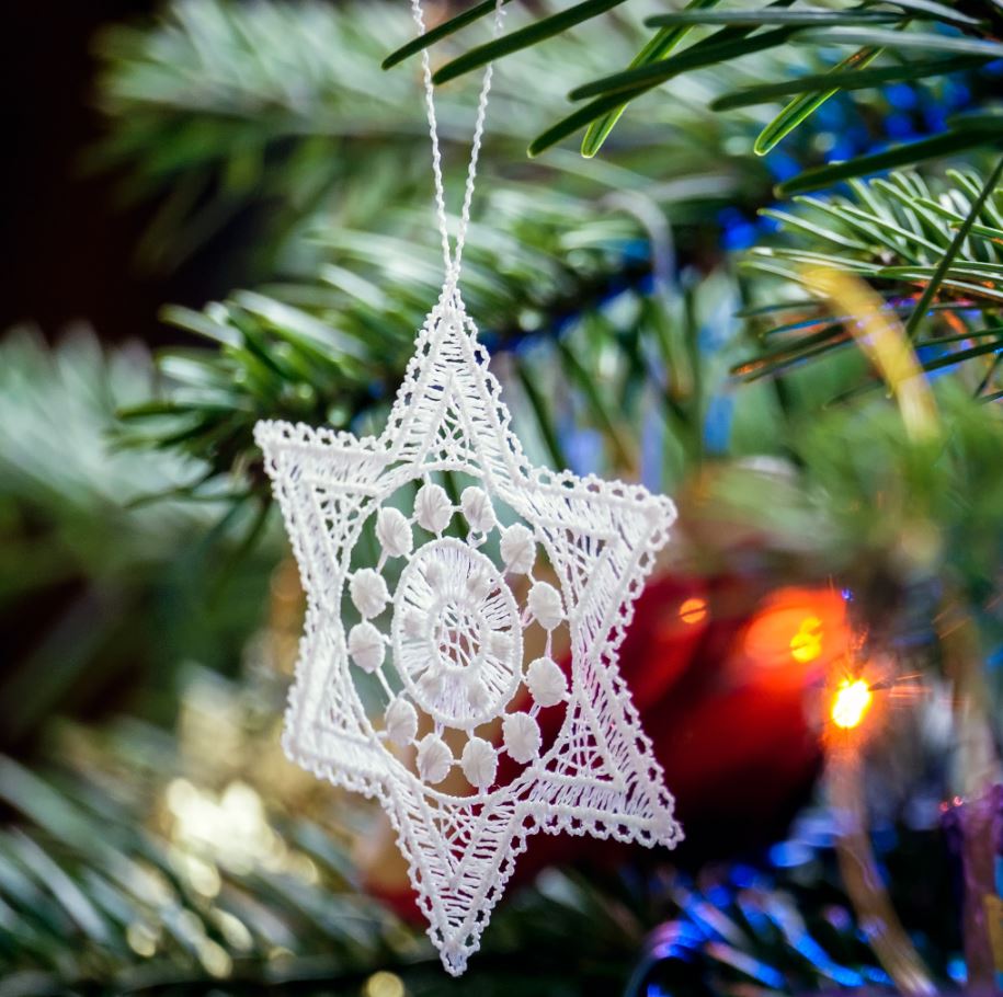 Crocheted Christmas Star Ornament