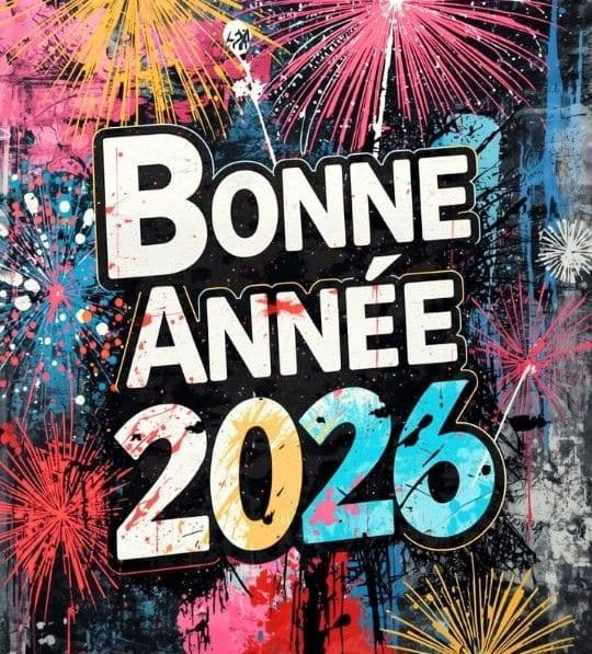 Bonne Annee 2026 New Year greeting design