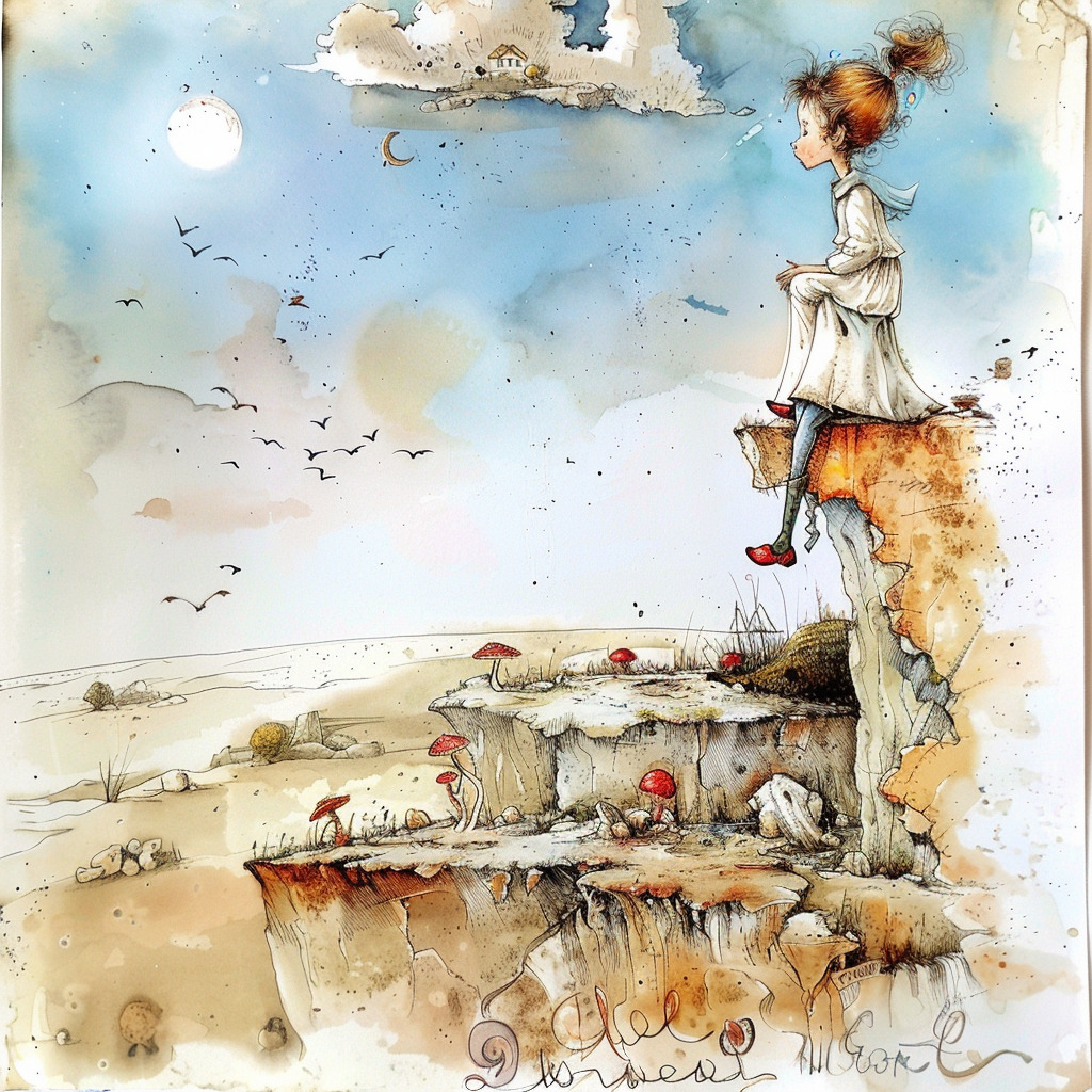 Coastal Lighthouse Watercolor